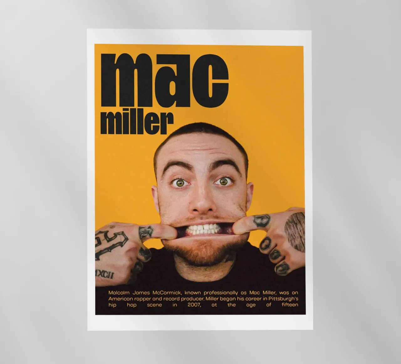Facce sorridenti e divertenti Mac Miller pellicola backlit da softseilish