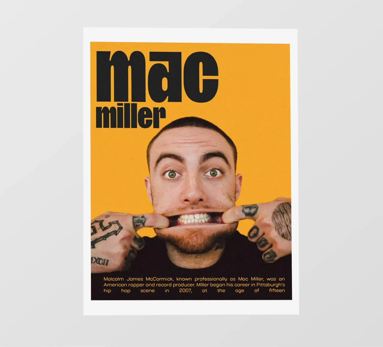 Facce sorridenti e divertenti Mac Miller pellicola backlit da softseilish