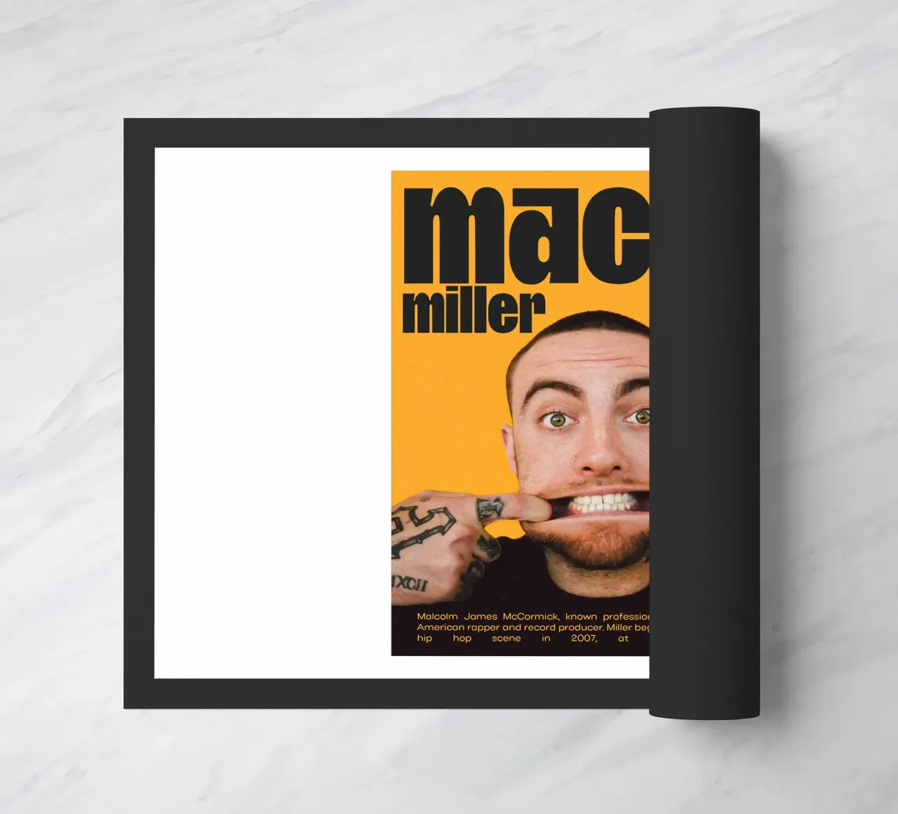 Facce sorridenti e divertenti Mac Miller zerbino da softseilish