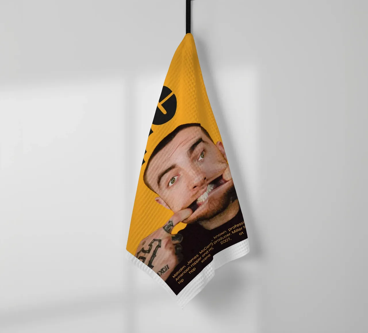 Smile Fun Faces Mac Miller Geschirrtuch von softseilish