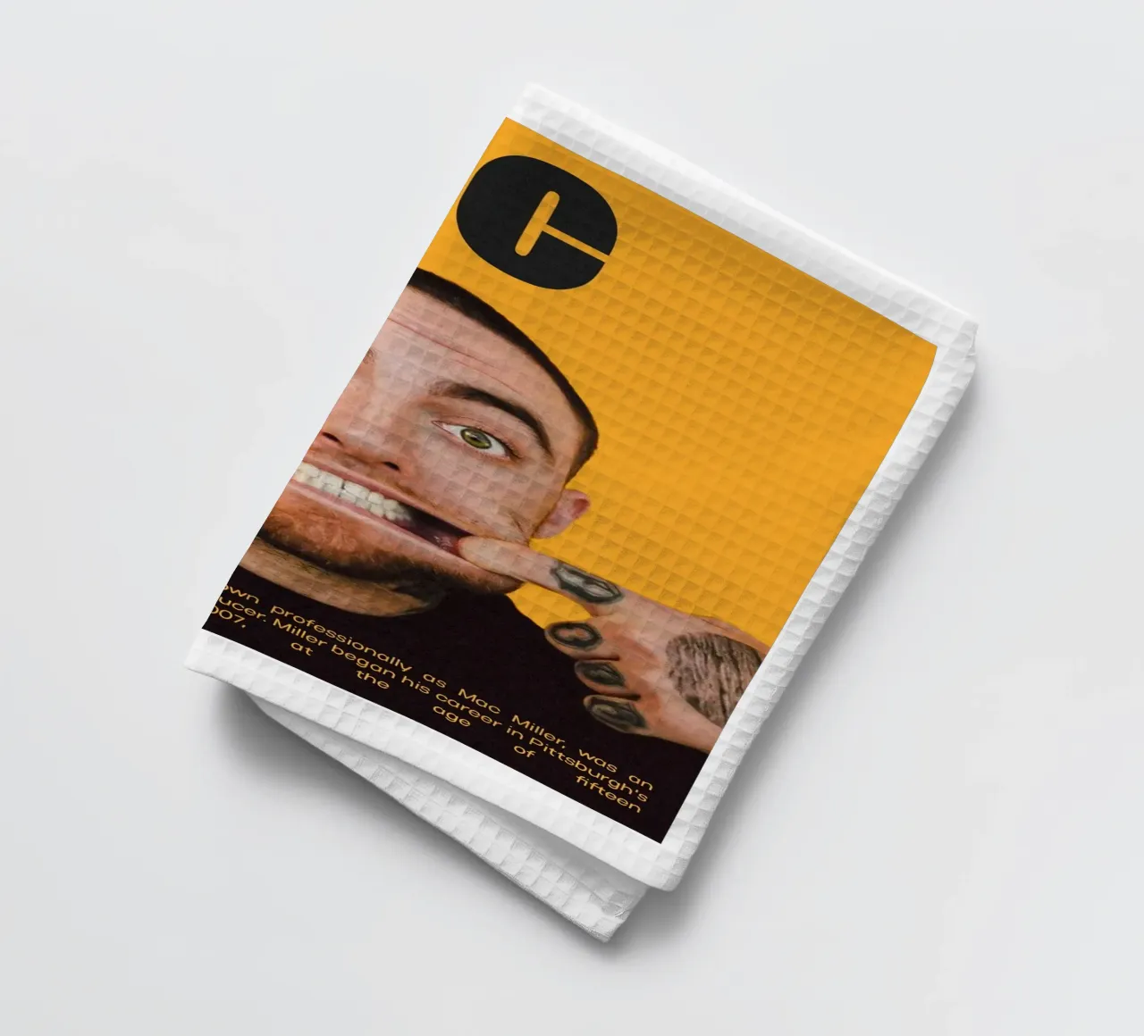 Smile Fun Faces Mac Miller Geschirrtuch von softseilish