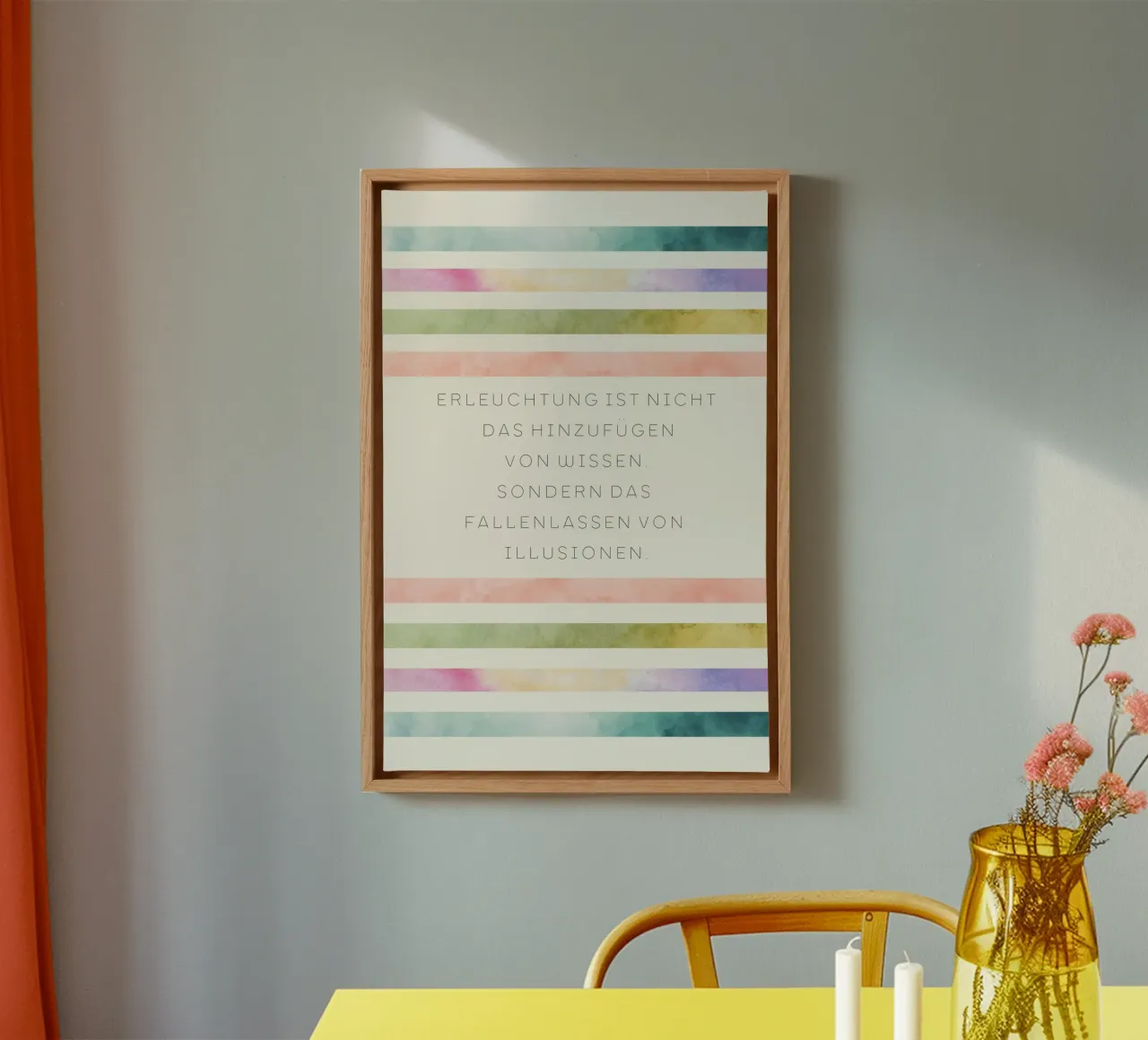 Erleuchtung canvas met Baklijst van AESTHETIC VIBES by Isabel