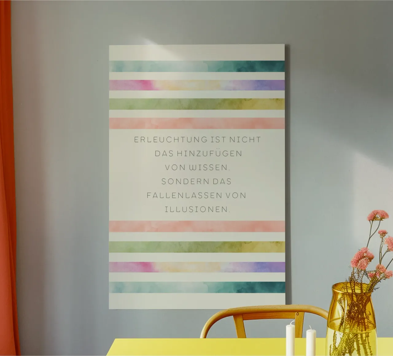 Erleuchtung canvas met Baklijst van AESTHETIC VIBES by Isabel