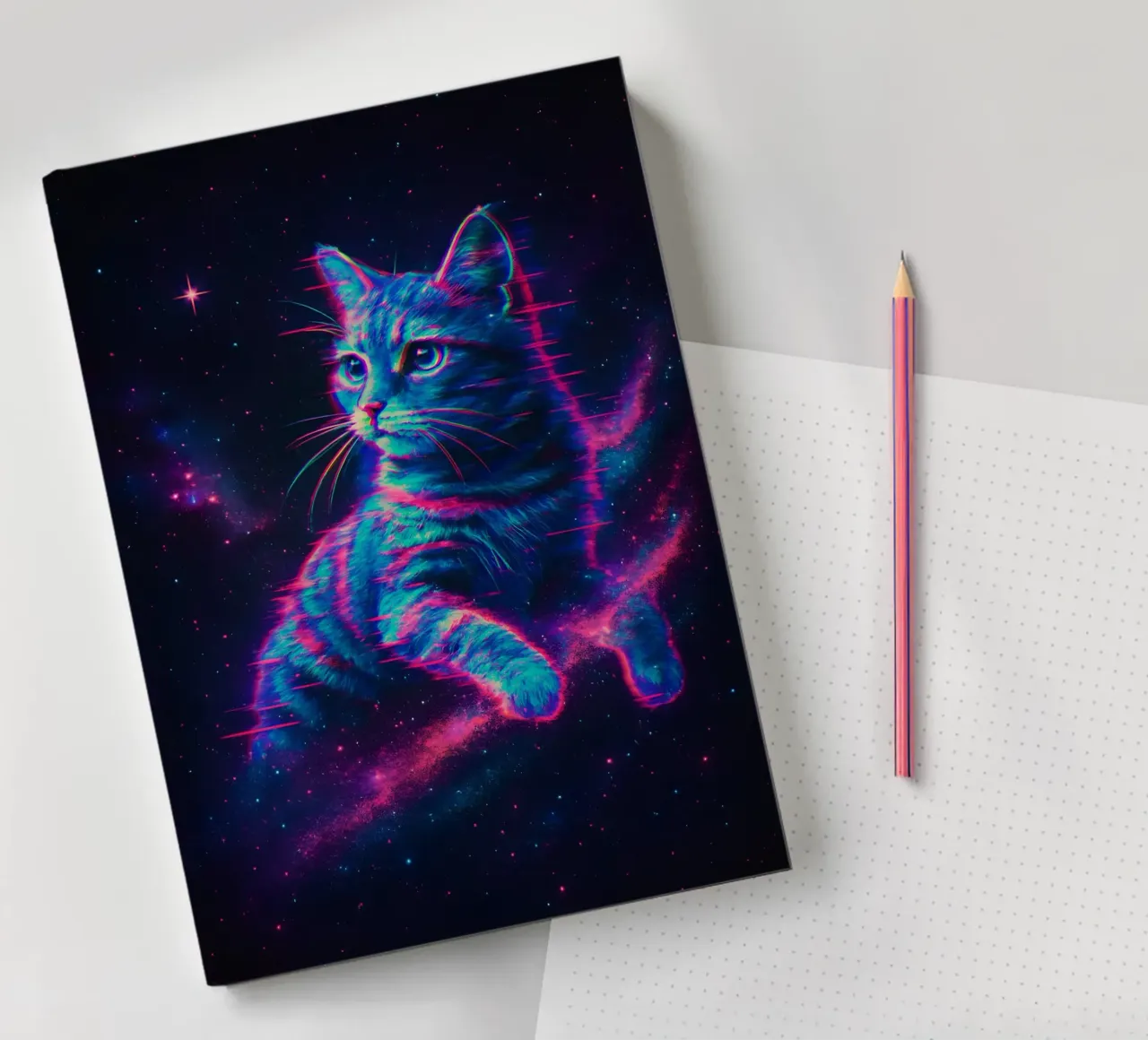 cosmic cat notebook by 🥝 KIWI STORE