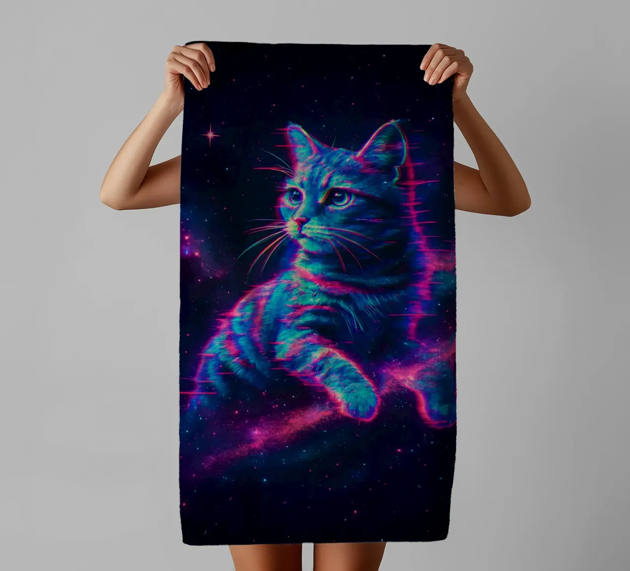 gatto cosmico asciugamano da bagno da 🥝 KIWI STORE