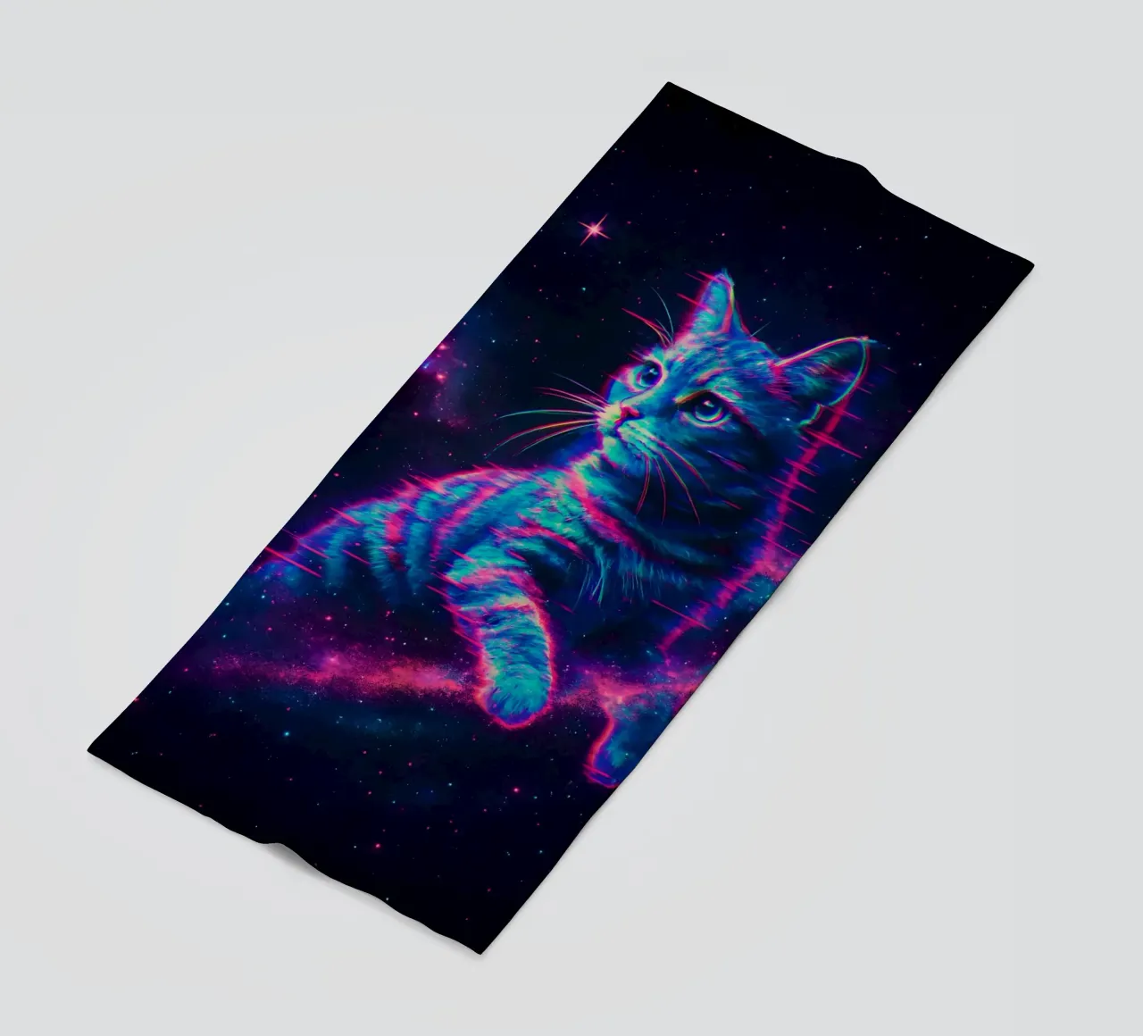 gatto cosmico telo mare da 🥝 KIWI STORE