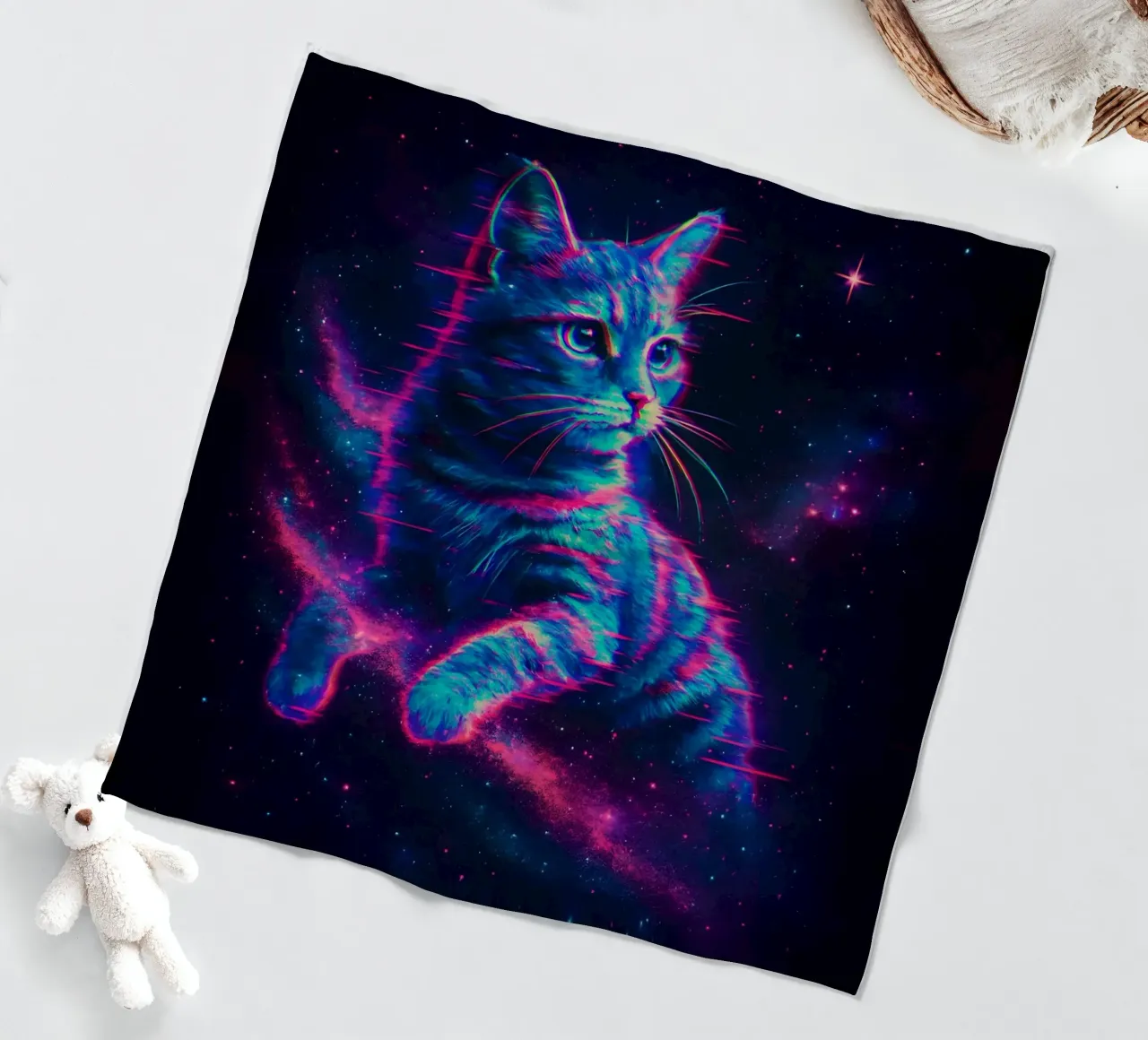 gatto cosmico coperta in pile da 🥝 KIWI STORE