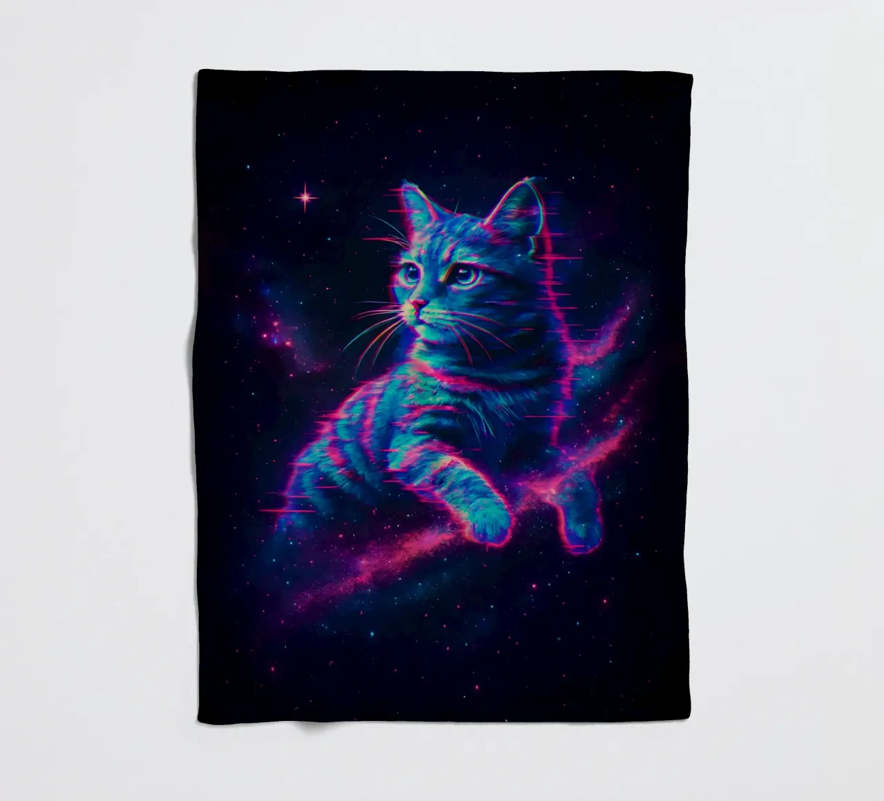 gatto cosmico coperta in pile da 🥝 KIWI STORE