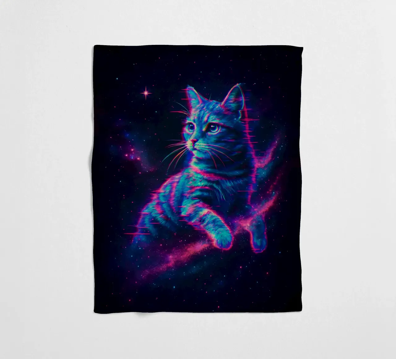 gatto cosmico coperta in pile da 🥝 KIWI STORE