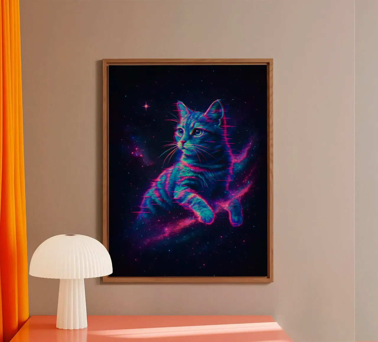gatto cosmico alluminio dibond da 🥝 KIWI STORE