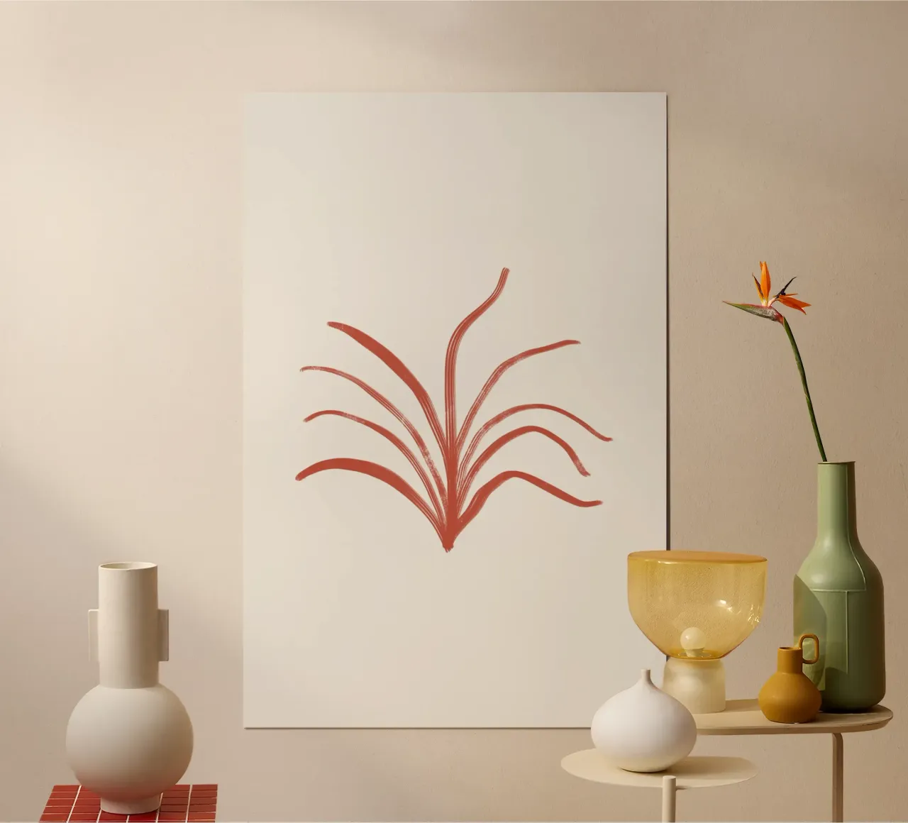 Sea Study No 07 poster con telaio in legno da treechild