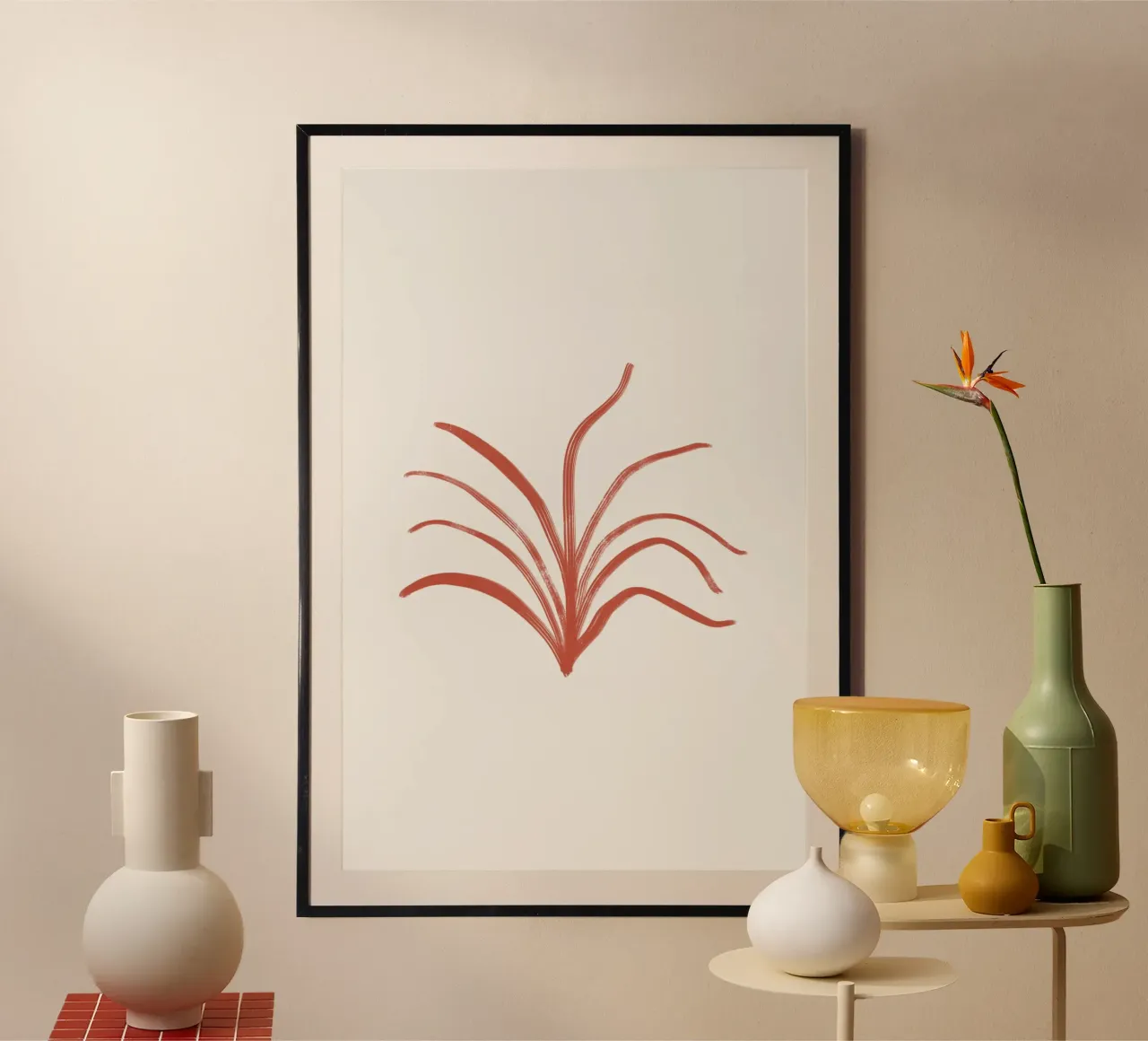 Sea Study No 07 poster con telaio in legno da treechild