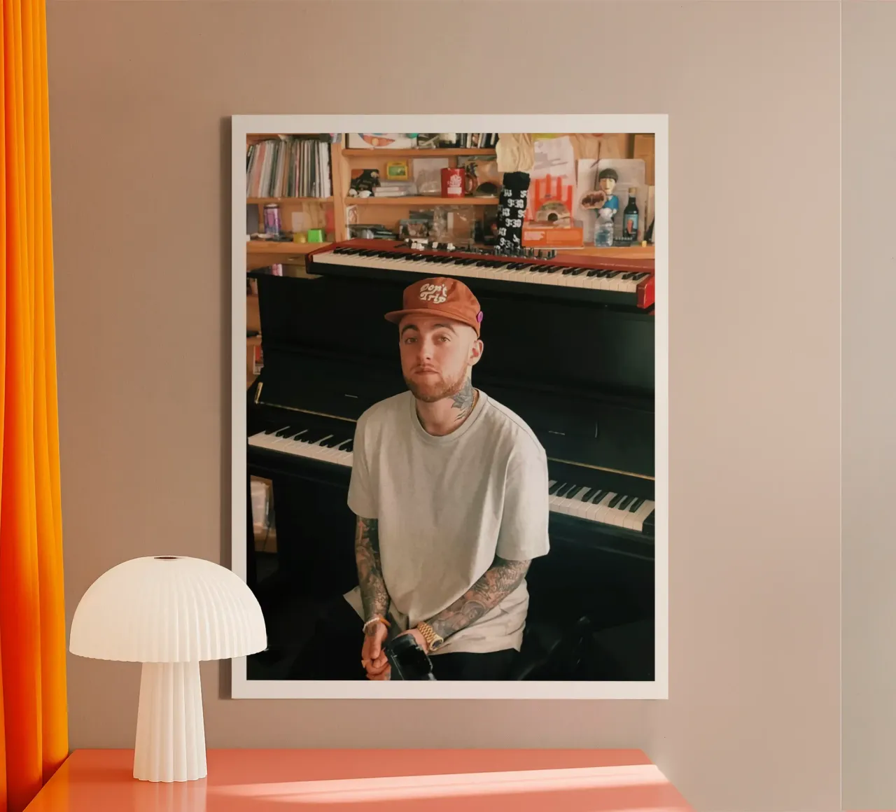 Ritratto di Mac Miller in stile pianoforte tela da softseilish
