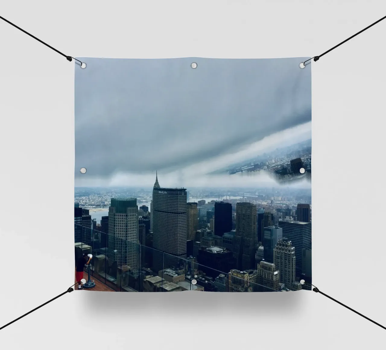 City in the clouds - New York telo in pvc da Löwenzahntiger