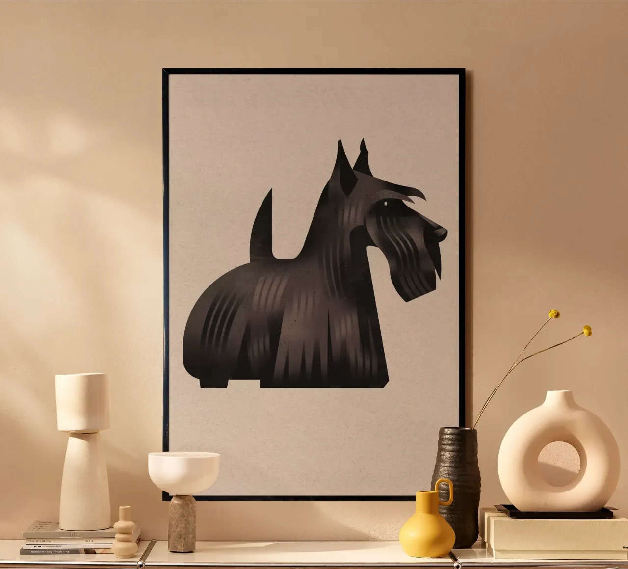 Terrier scozzese poster con telaio in plastica da Dieter Braun