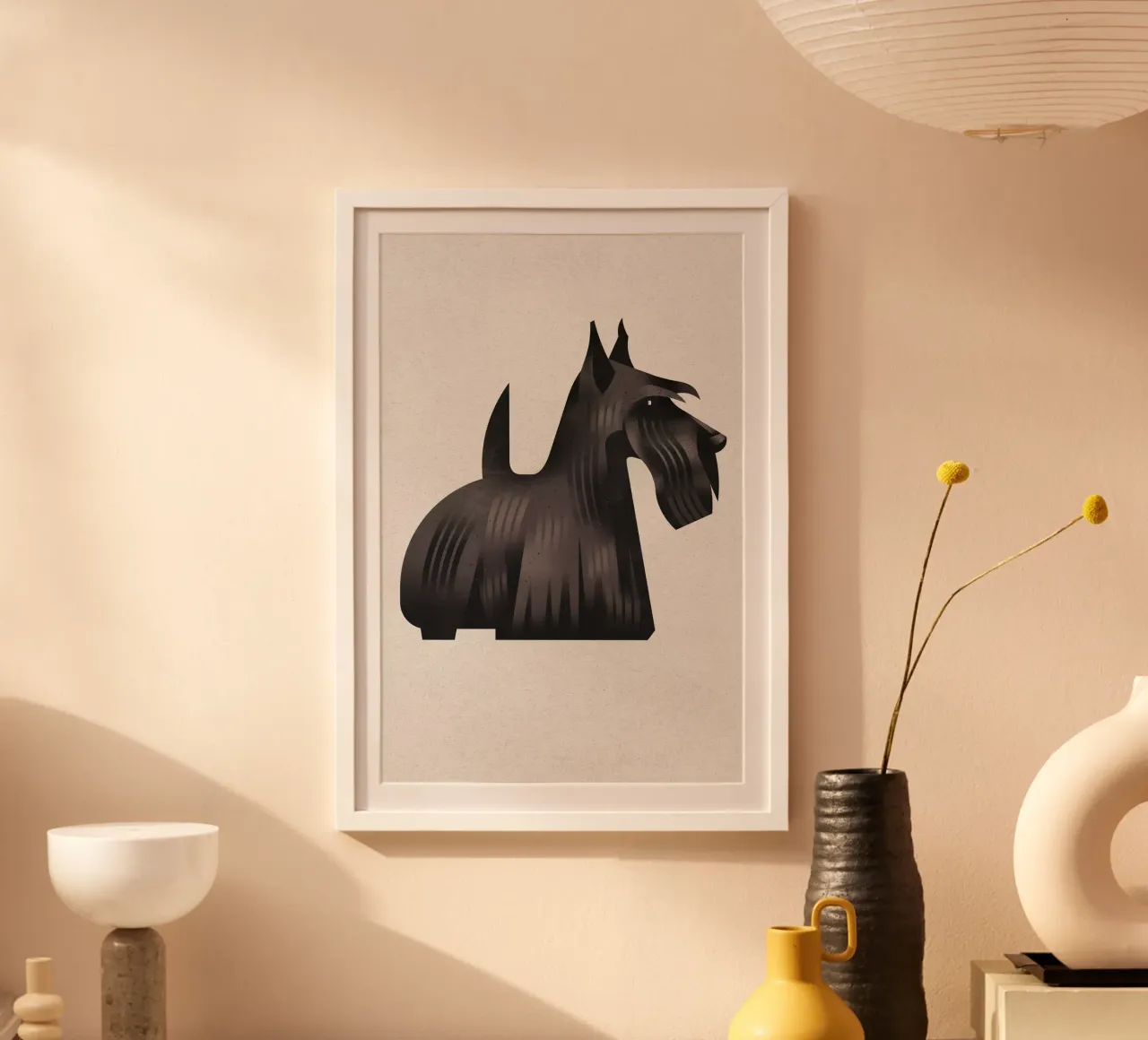 Terrier scozzese poster con telaio in plastica da Dieter Braun