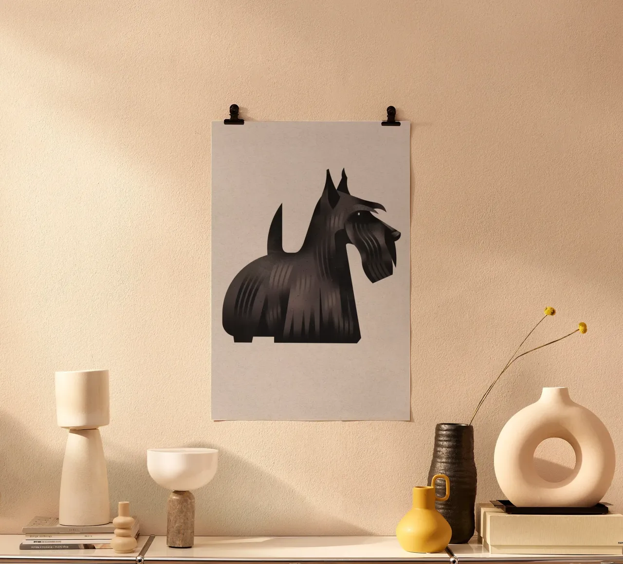 Terrier scozzese poster con telaio in plastica da Dieter Braun