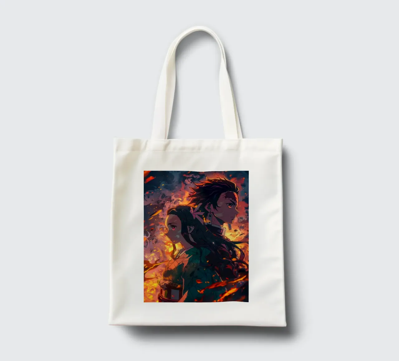 Tanjiro e Nezuko - Uccisore di demoni borsa in juta da NImenims