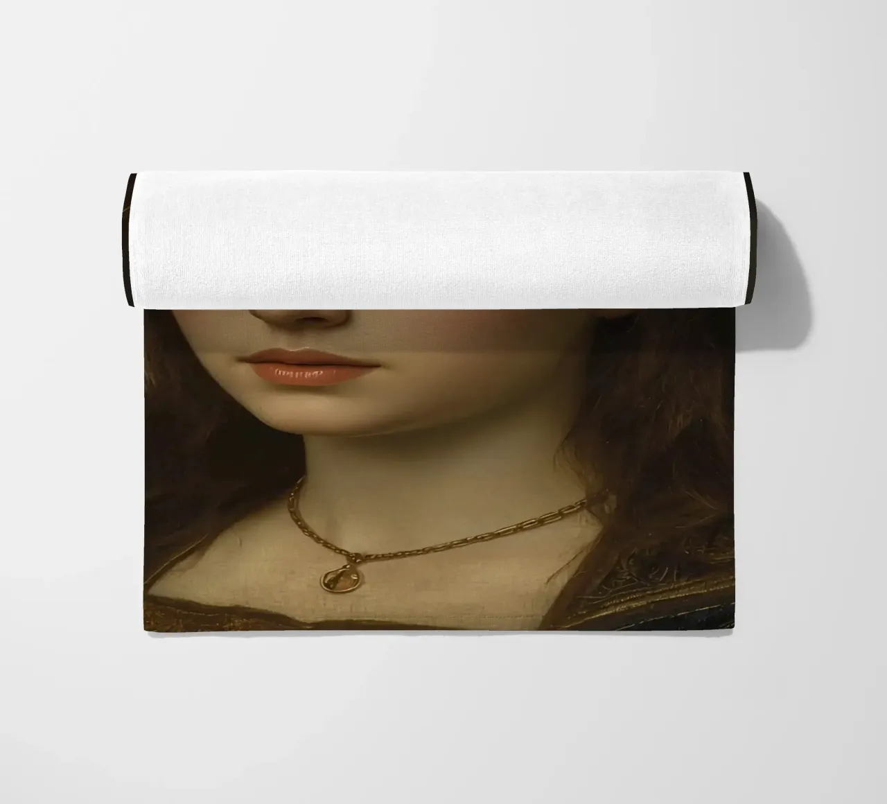 Giovane donna in stile artistico classico Espressione morbida telo mare da DesignDoodle