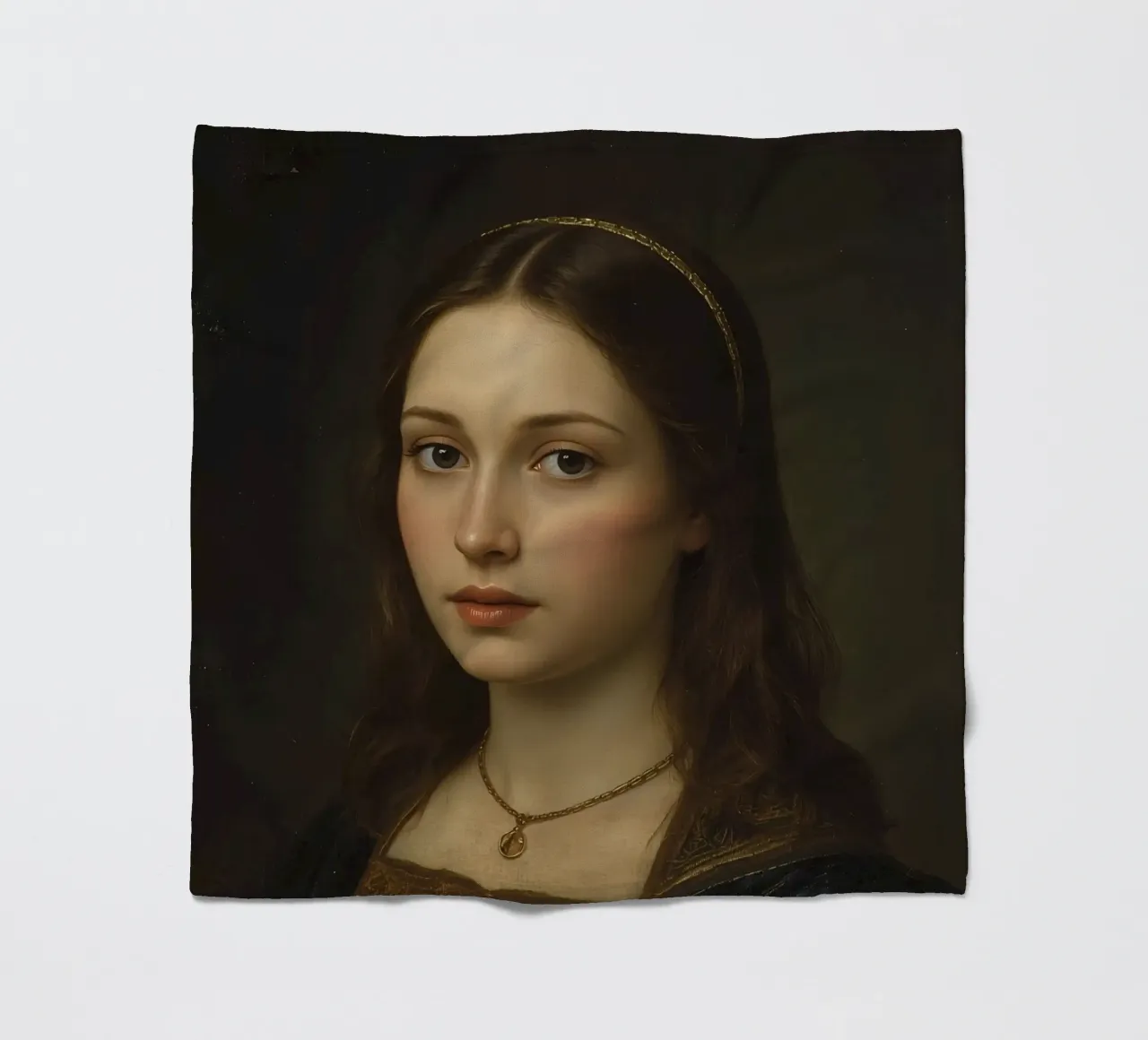 Giovane donna in stile artistico classico Espressione morbida coperta in pile da DesignDoodle