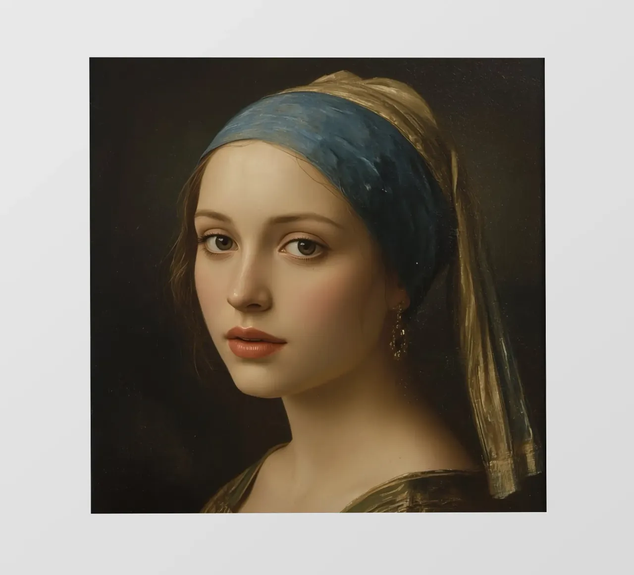 Giovane donna con il foulard con espressione dolce e sguardo calmo pellicola backlit da DesignDoodle
