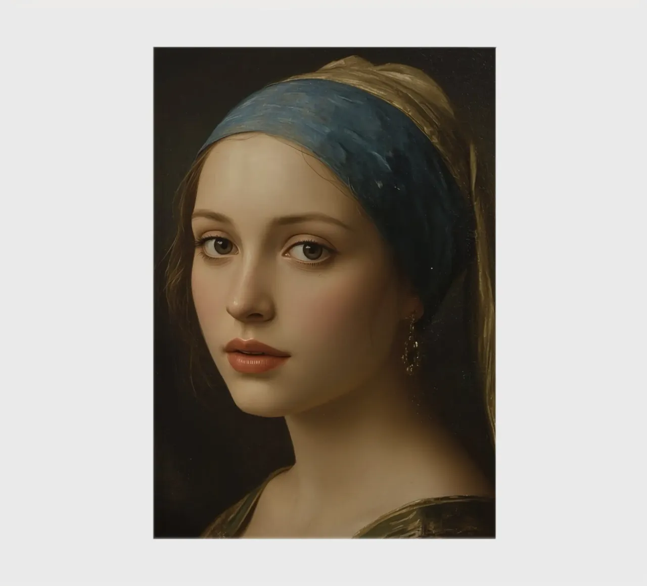 Young Woman in Headscarf with Soft expression & Calm look notebook by DesignDoodle