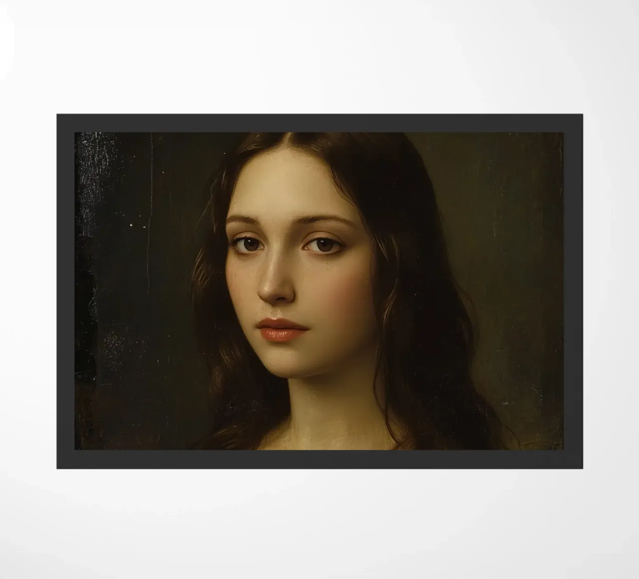 Ritratto classico di una giovane donna dal volto delicato zerbino da DesignDoodle