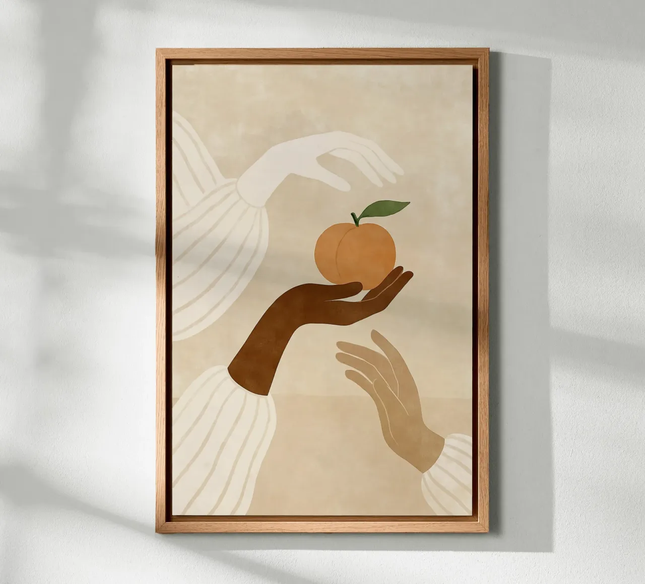 Peach Ritual tela con Cornice a cassetta da treechild