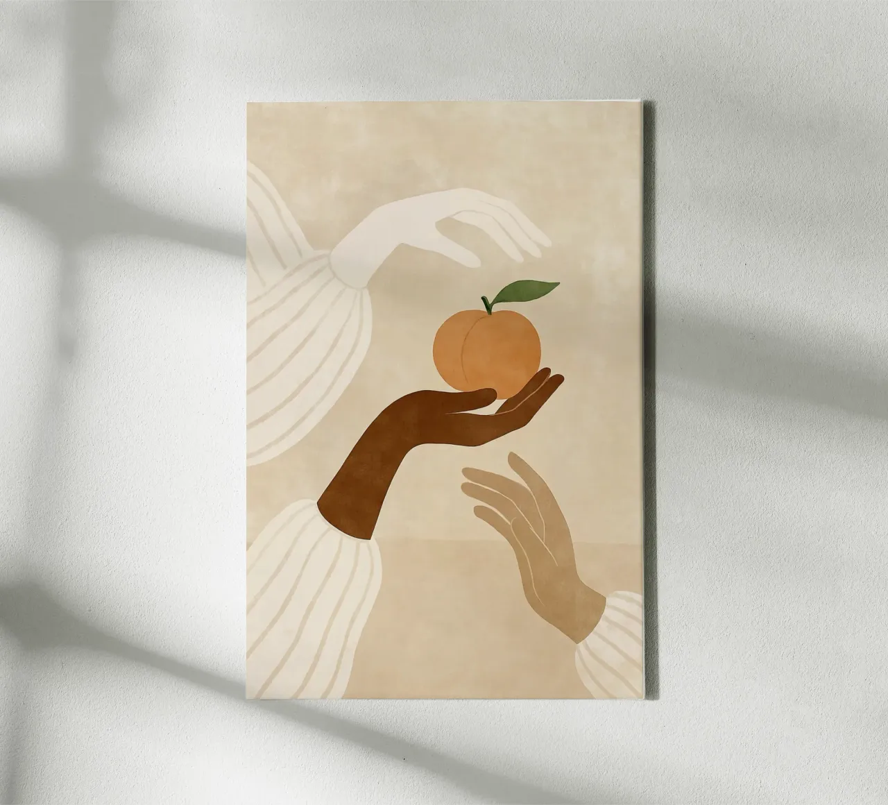 Peach Ritual tela con Cornice a cassetta da treechild