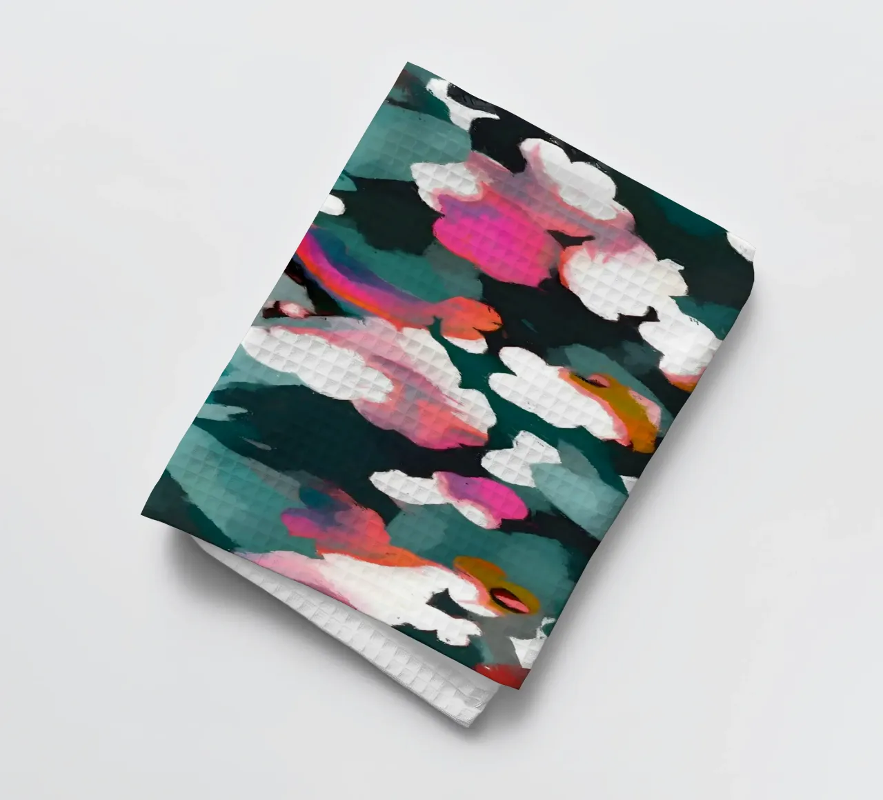 Floral Reverie Midnight Garden tea towel by 83oranges