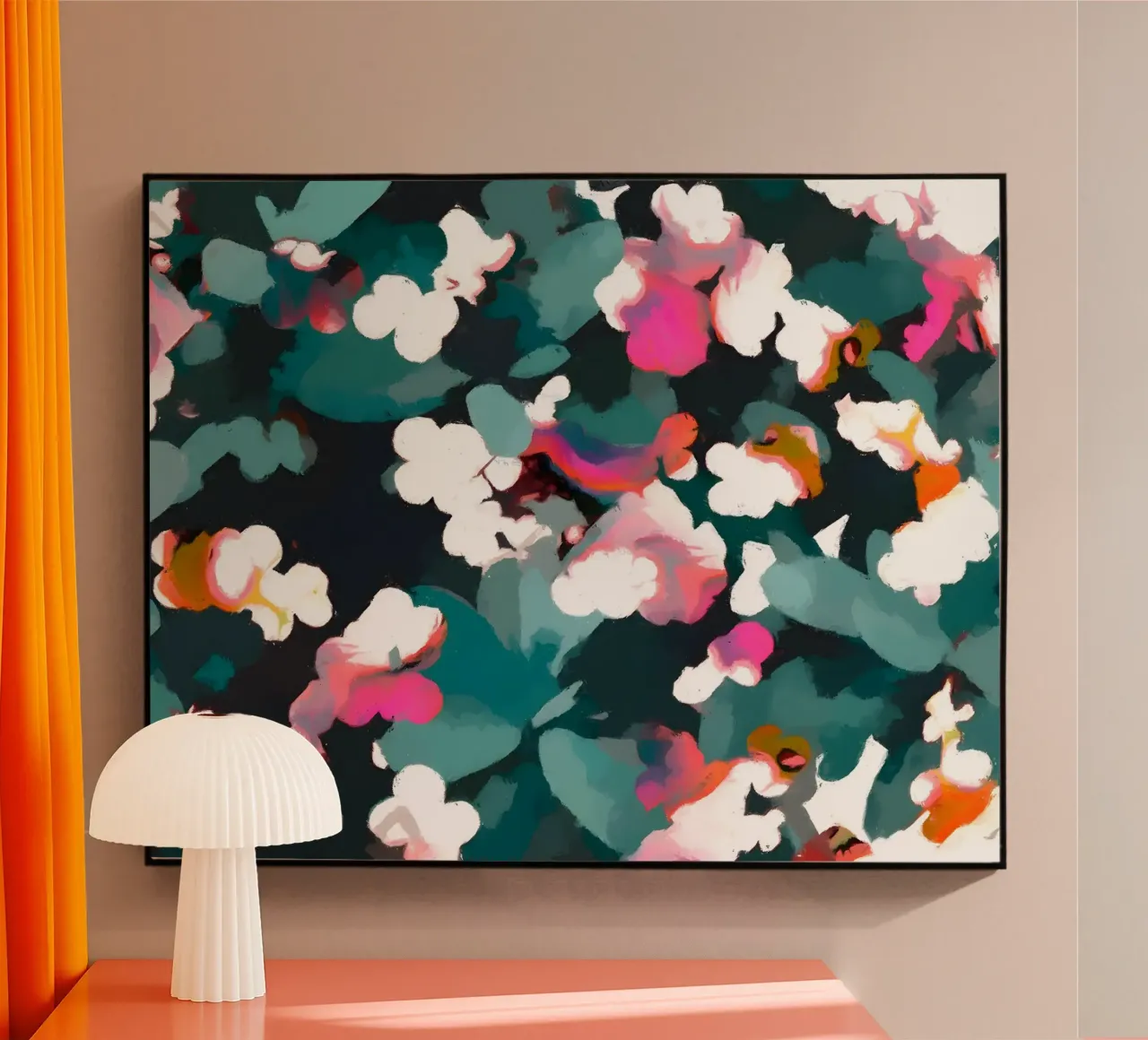 Floral Reverie Midnight Garden acrylic glass by 83oranges