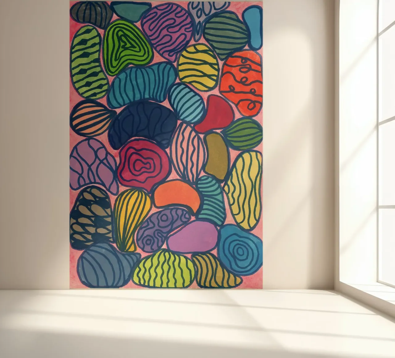 Pattern coloured stones photo wallpaper by Nica Colorie