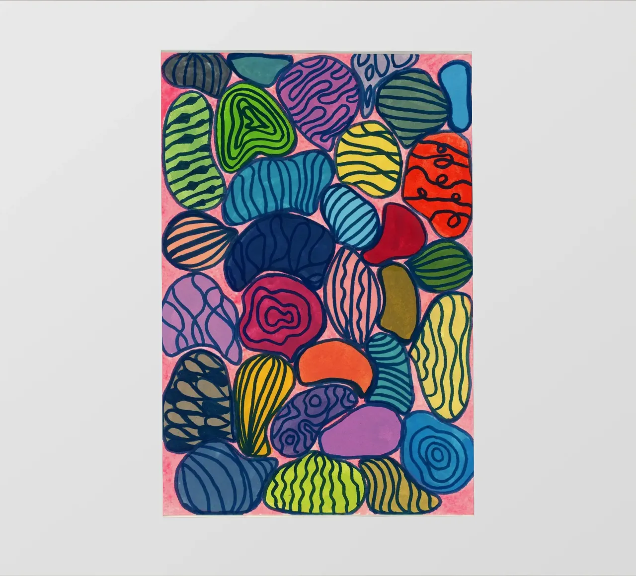 Pattern coloured stones photo wallpaper by Nica Colorie