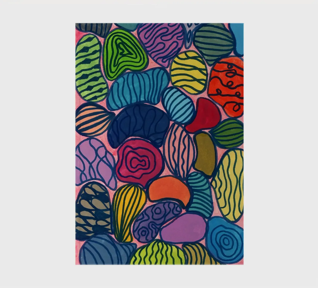 Pattern coloured stones notebook by Nica Colorie