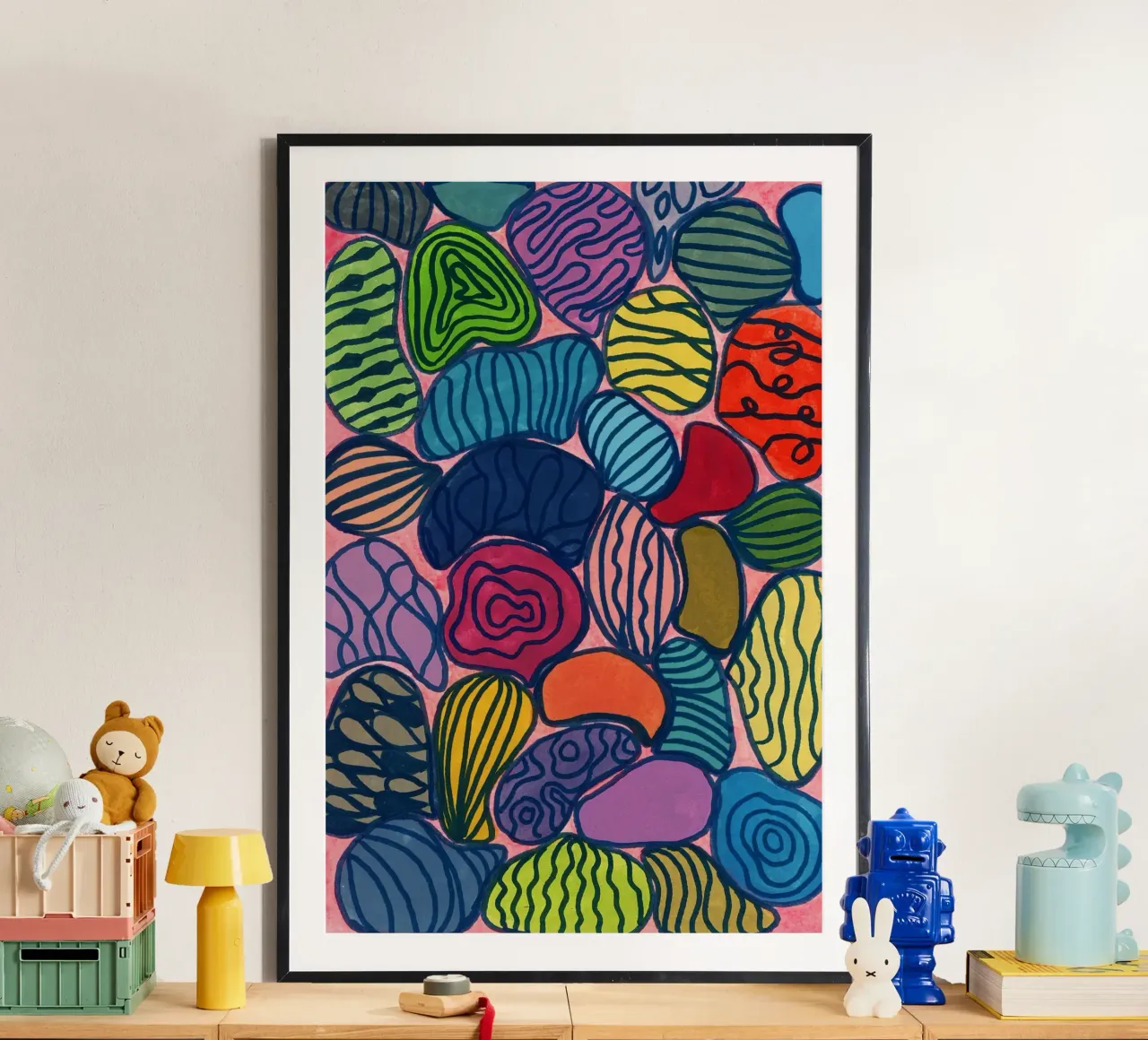 Pietre colorate a motivo carta hahnemühle da Nica Colorie