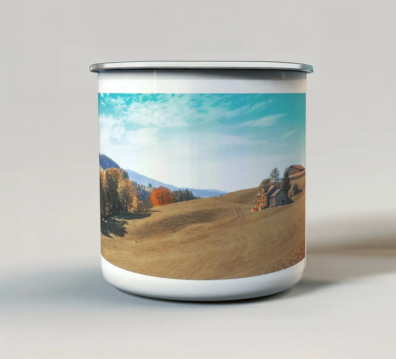 landscape tree line woodland tazza in smalto da cofa home
