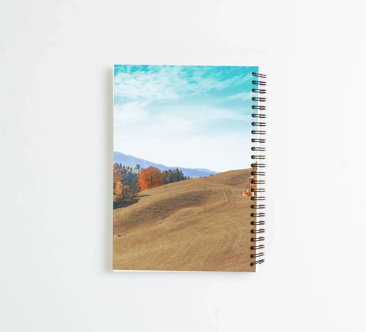 landscape tree line woodland spiral notebook by cofa home