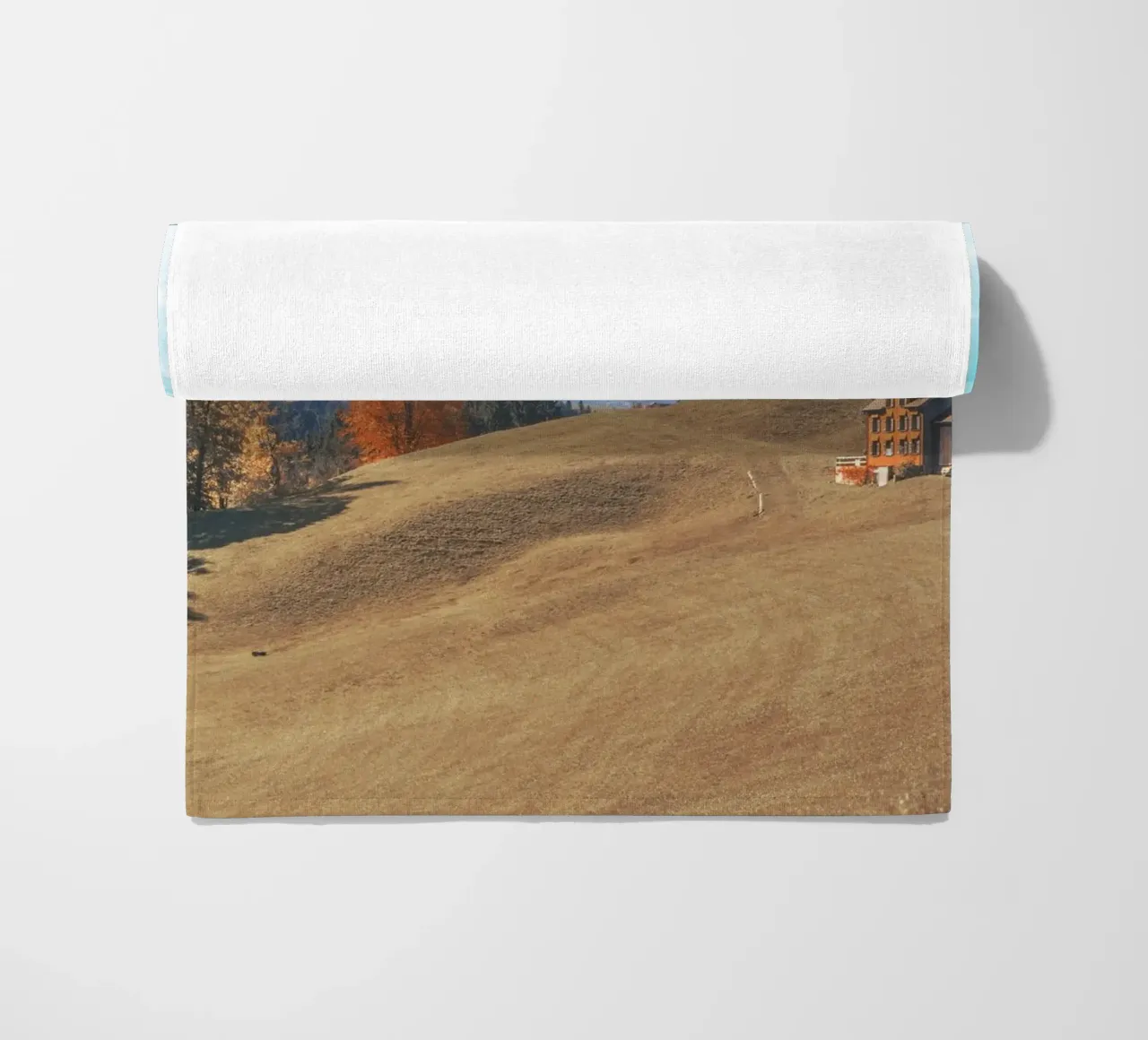 landscape tree line woodland beach towel by cofa home