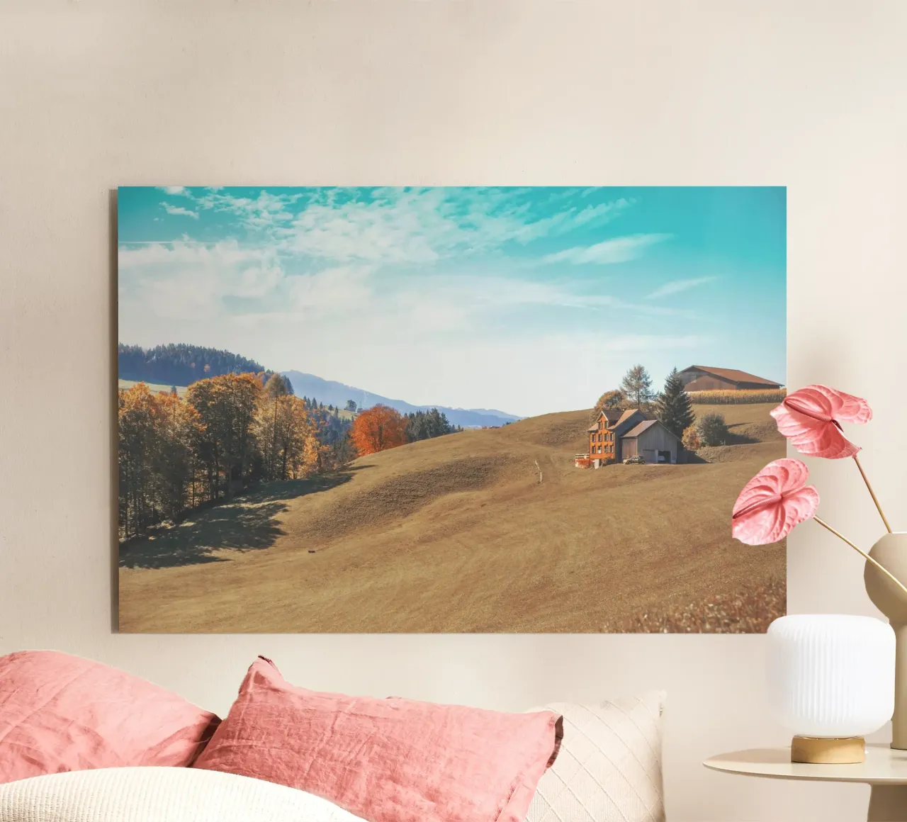 landscape tree line woodland alluminio dibond da cofa home