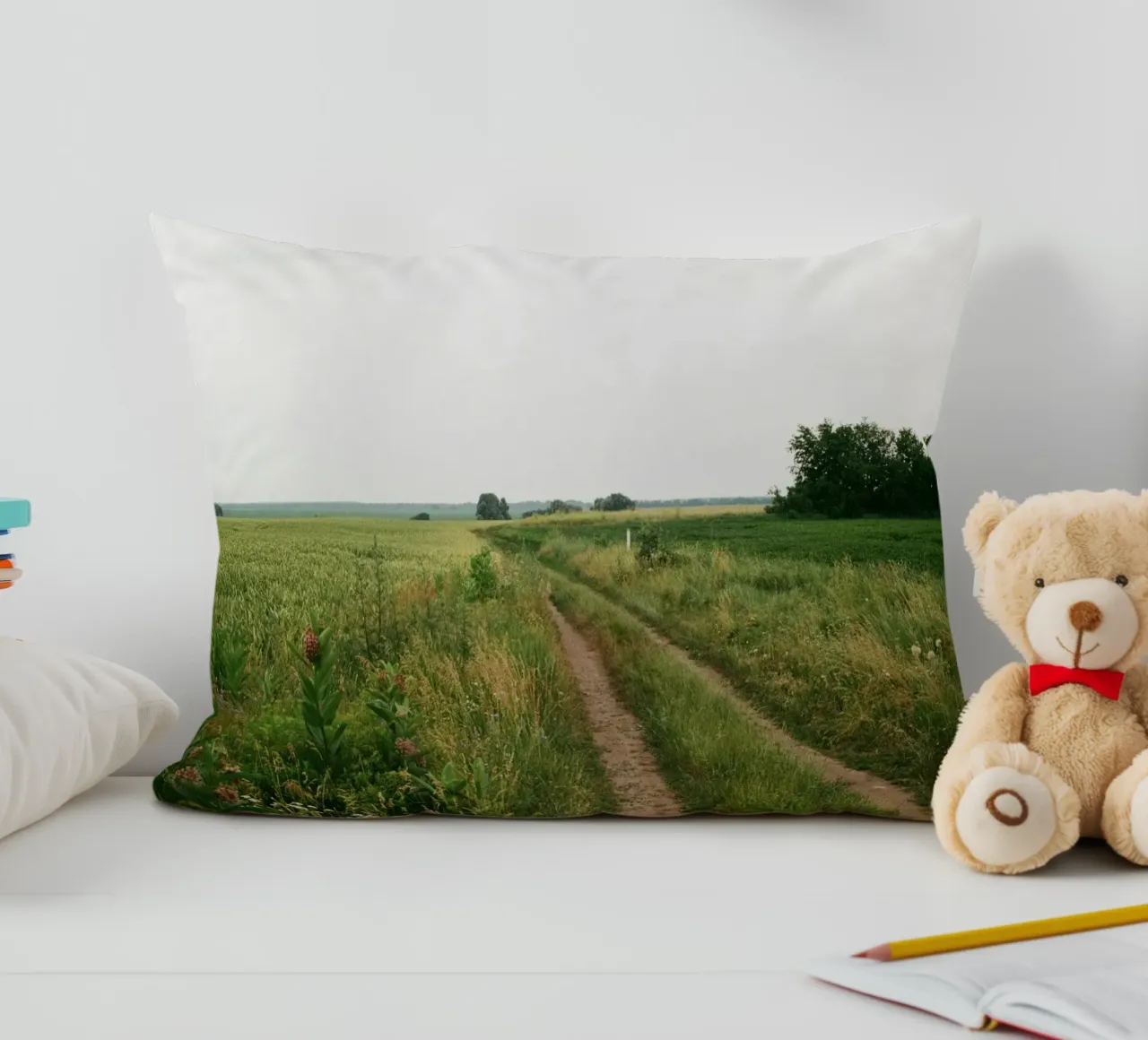 vegetation nature open field cuscino da cofa home