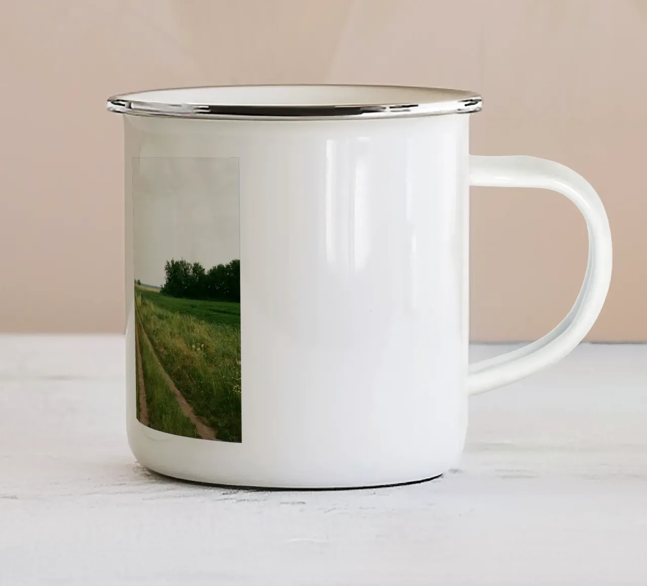 vegetation nature open field tazza in smalto da cofa home