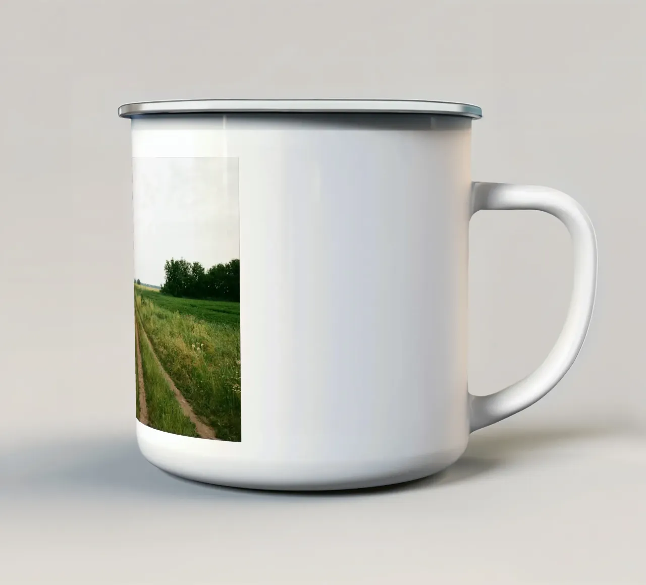 vegetation nature open field tazza in smalto da cofa home