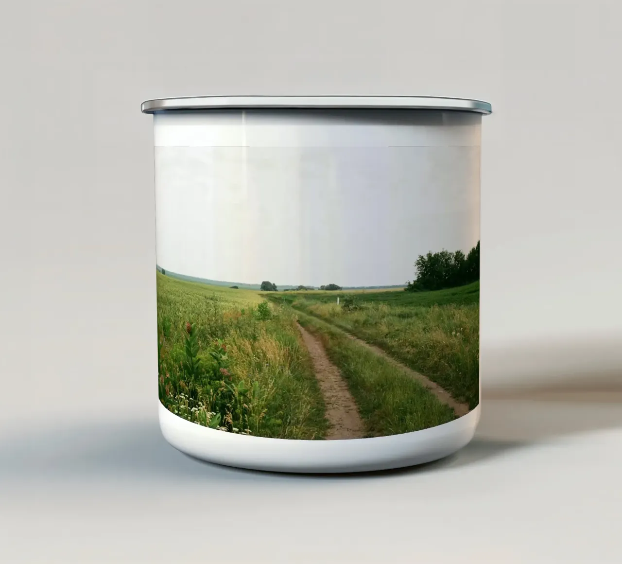 vegetation nature open field tazza in smalto da cofa home