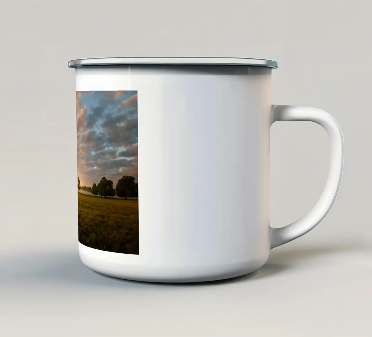 sunlight trees open space mug en émail de animal story home