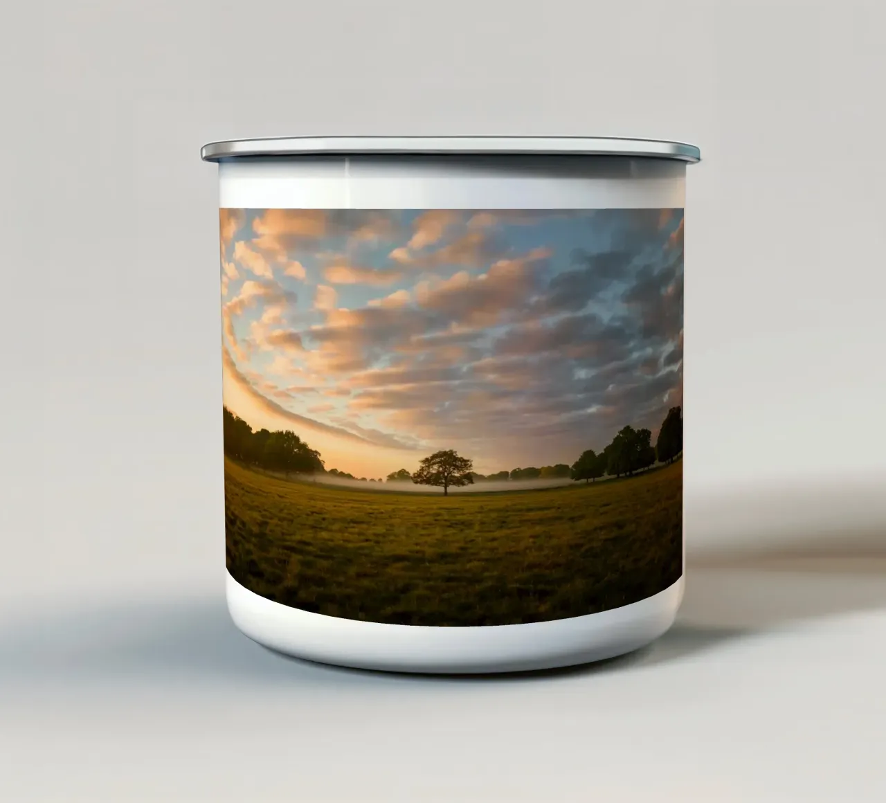 sunlight trees open space mug en émail de animal story home