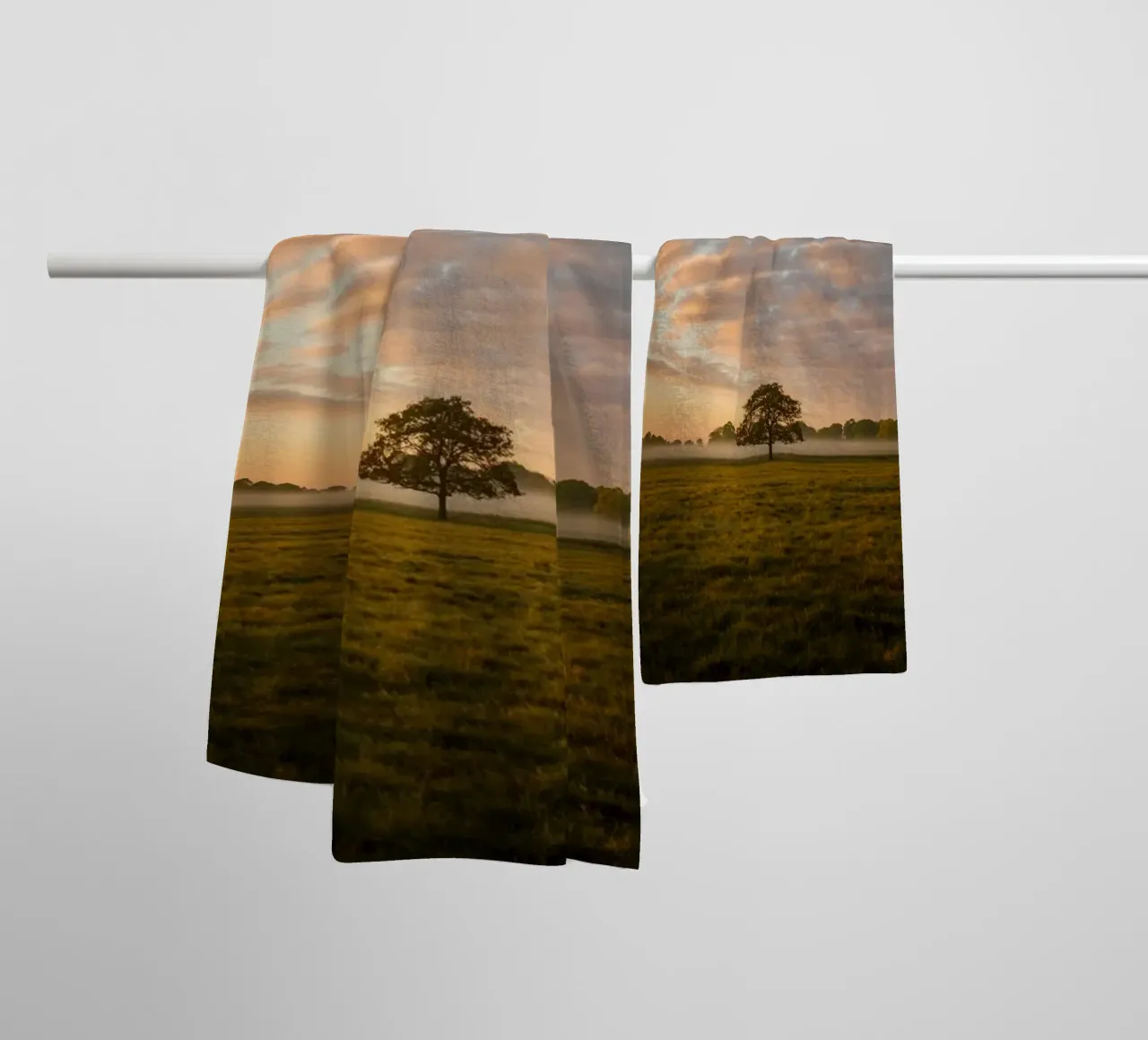 sunlight trees open space towel by animal story home