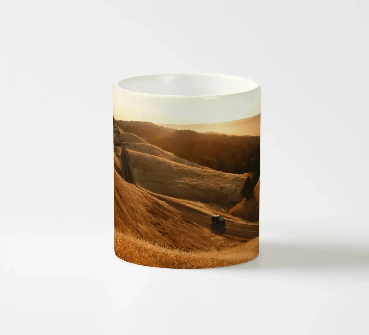 golden light landscape sky tazza in ceramica da cofa home