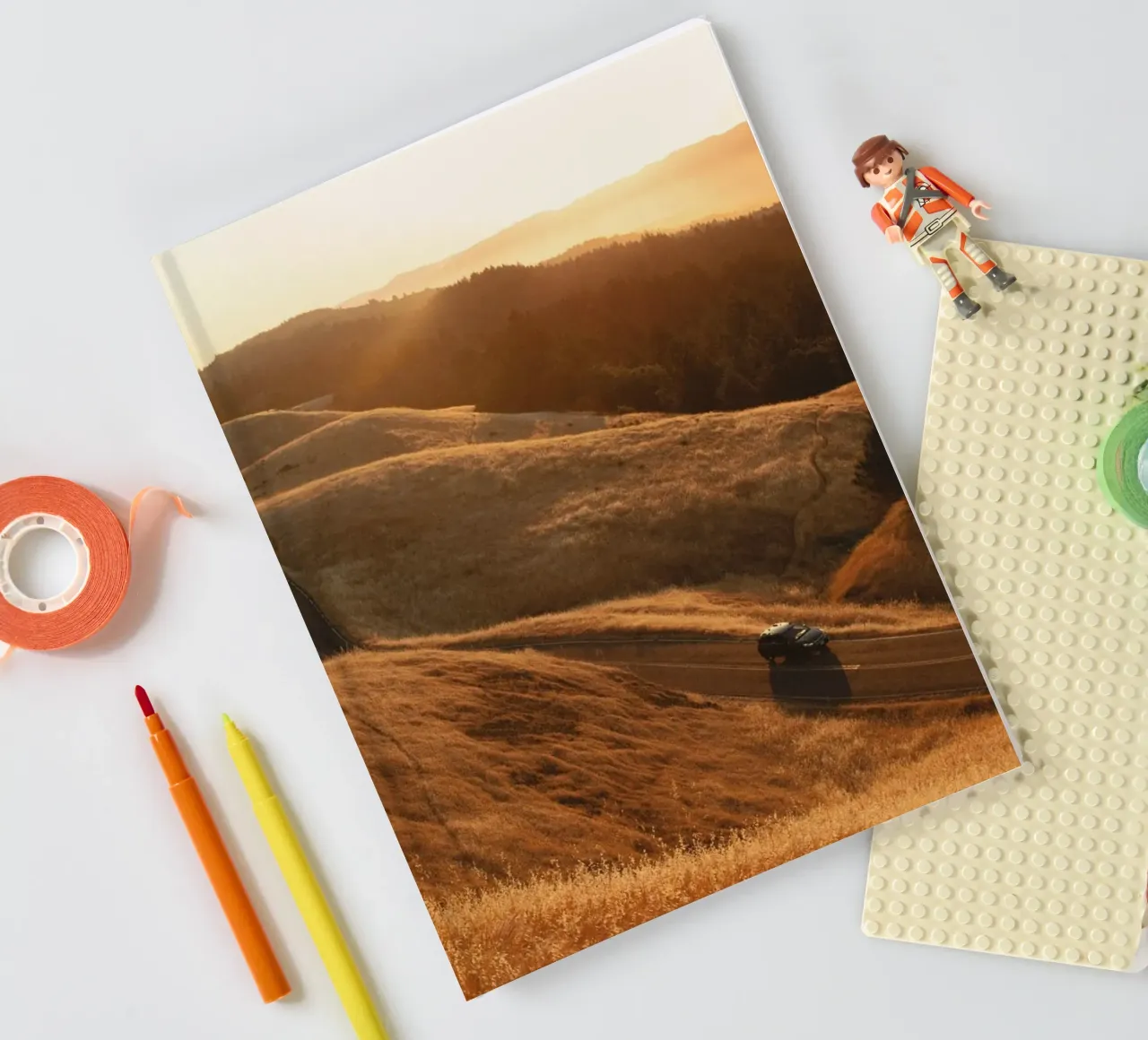 golden light landscape sky notebook by cofa home