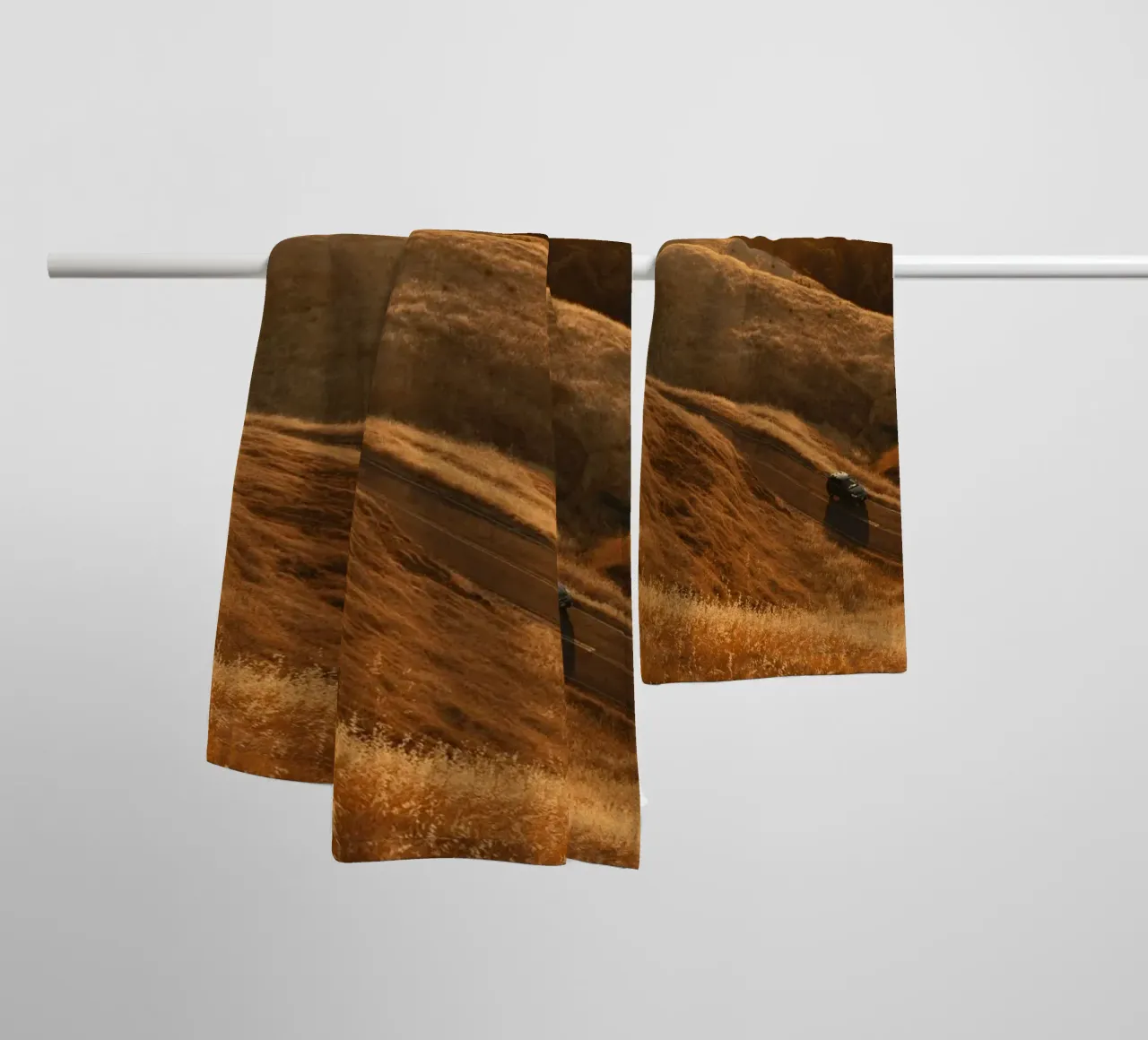 golden light landscape sky towel by cofa home