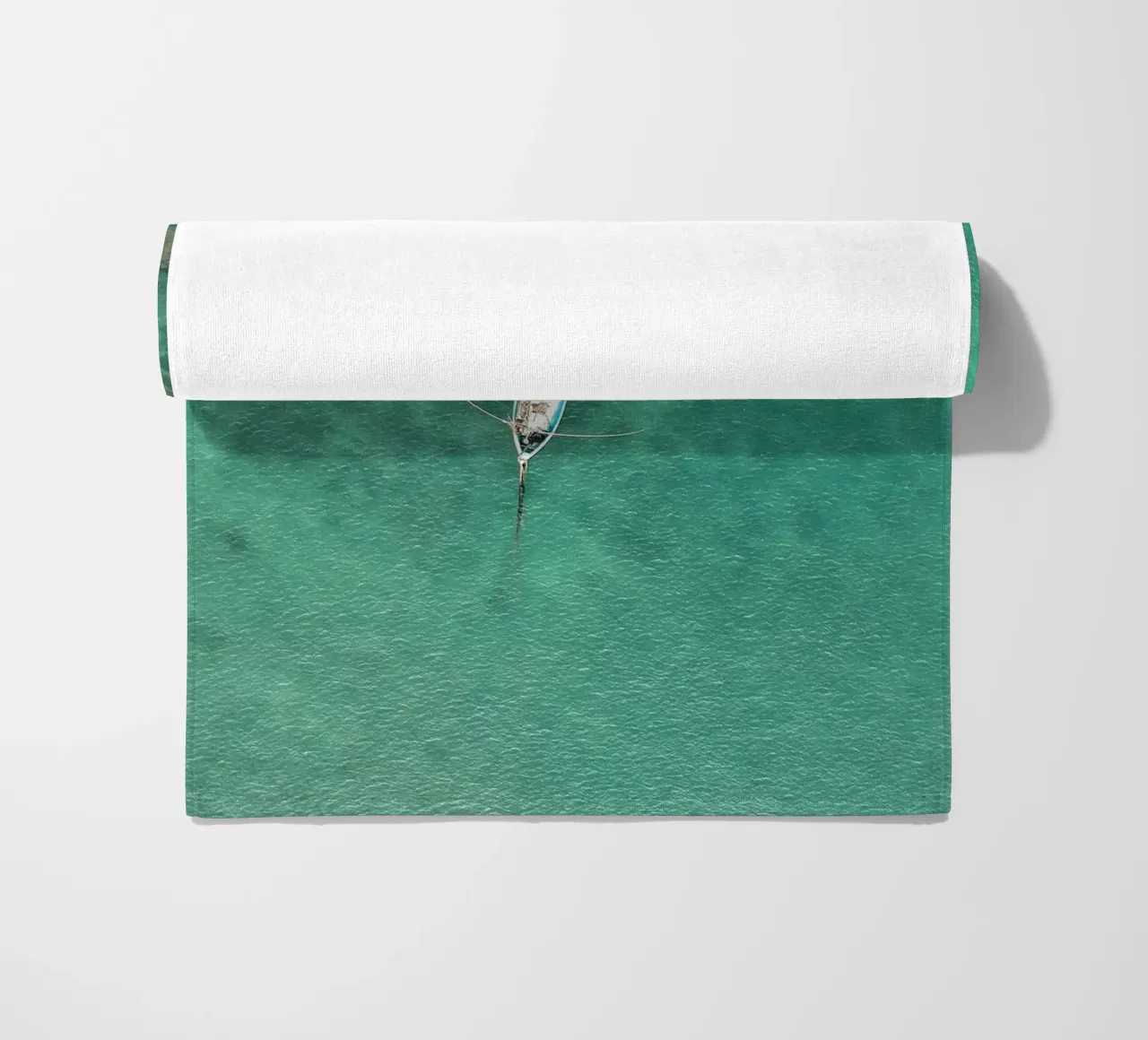 fishing boat marine life beach towel by cofa home